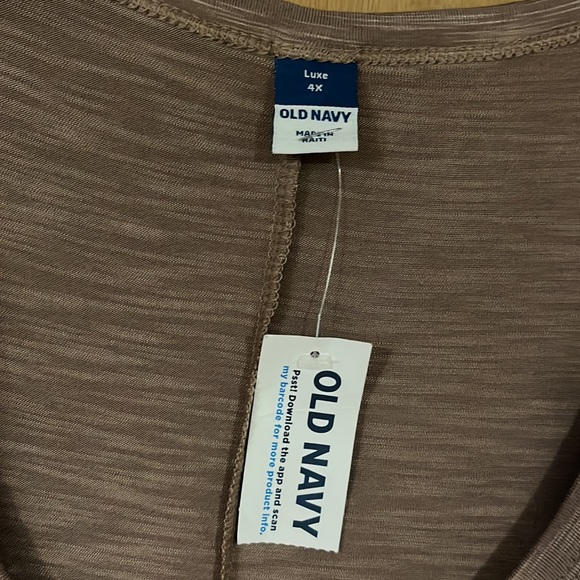 🤎 “Sale”Nwt Awesome short sleeve light brown long tunic top size 4x “Sale” - Picture 3 of 5